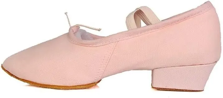 3cm Mid Heel Women Lightweight Canvas Dance Shoes for Yoga Ballet Exercise