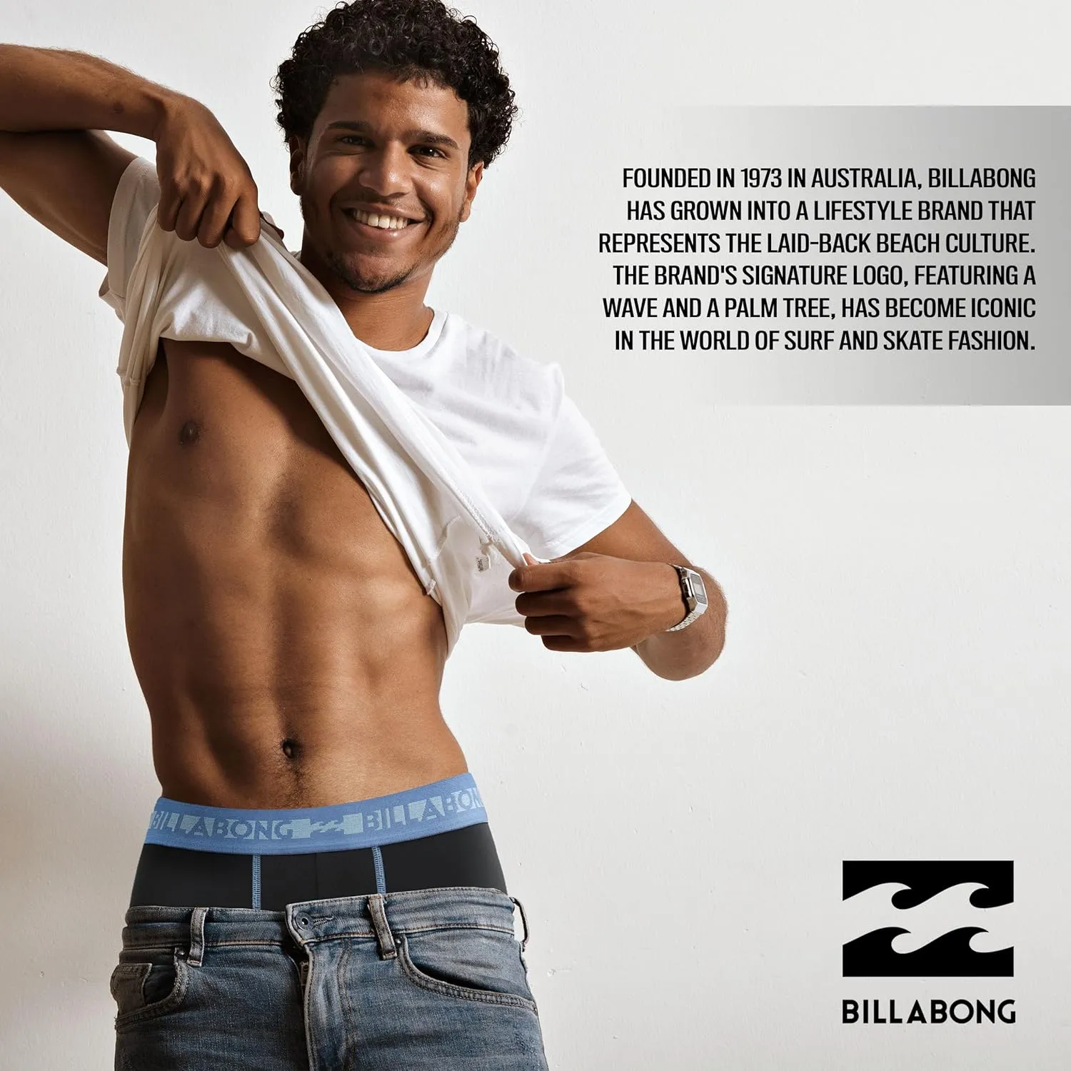 Billabong Mens Underwear 4 Pack Microfiber Performance Boxer Briefs for Men