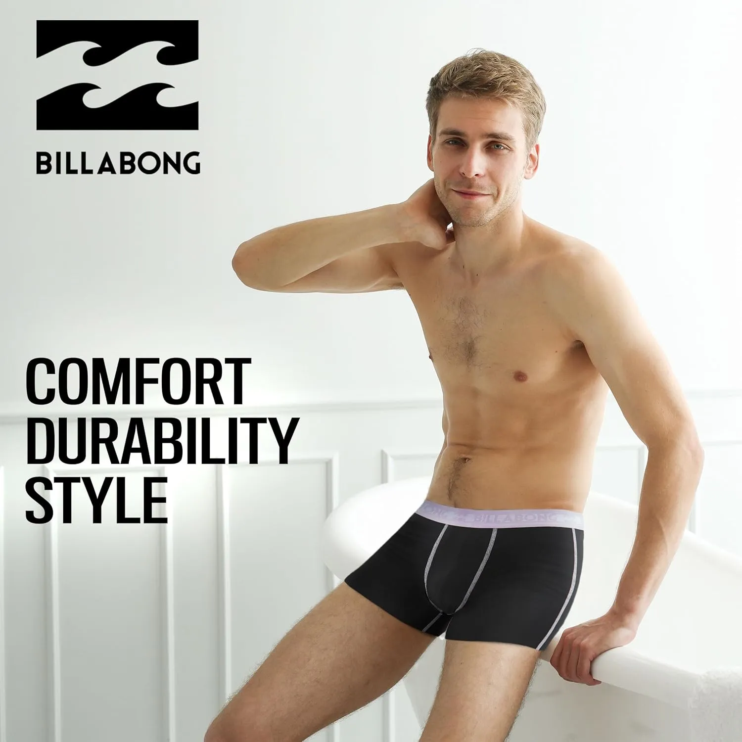 Billabong Mens Underwear 4 Pack Microfiber Performance Boxer Briefs for Men