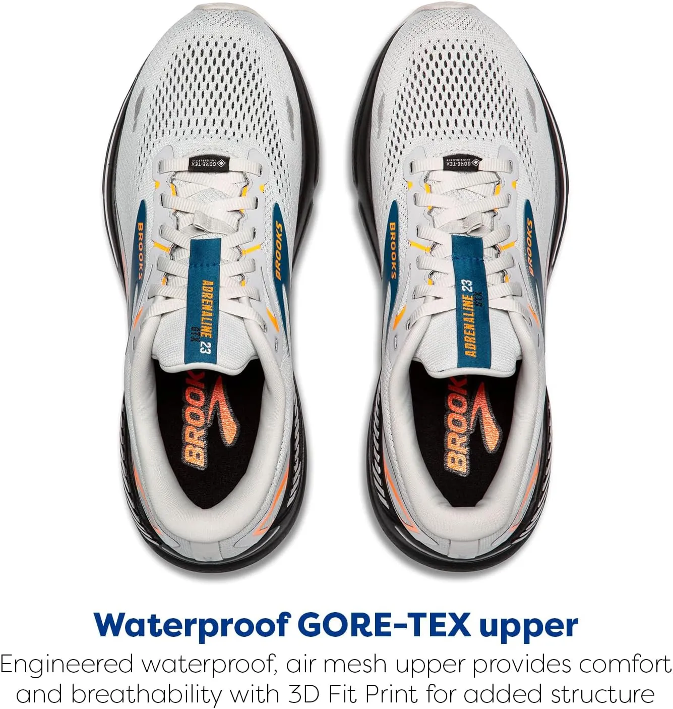 Brooks Mens Adrenaline GTS 23 GTX Waterproof Supportive Running Shoe
