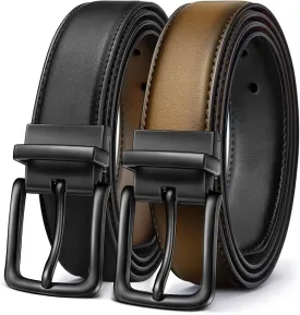 BULLIANT Men's Belt,Reversible Belt Adjustable For Gift Men 1.25??-Cut For Fit-2 Sides in 1 Belt(Not 2)