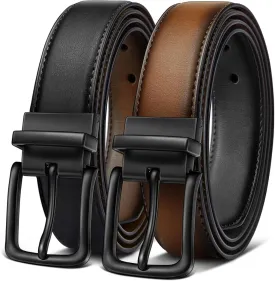 BULLIANT Men's Belt,Reversible Belt Adjustable For Gift Men 1.25??-Cut For Fit-2 Sides in 1 Belt(Not 2)