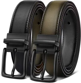 BULLIANT Men's Belt,Reversible Belt Adjustable For Gift Men 1.25??-Cut For Fit-2 Sides in 1 Belt(Not 2)