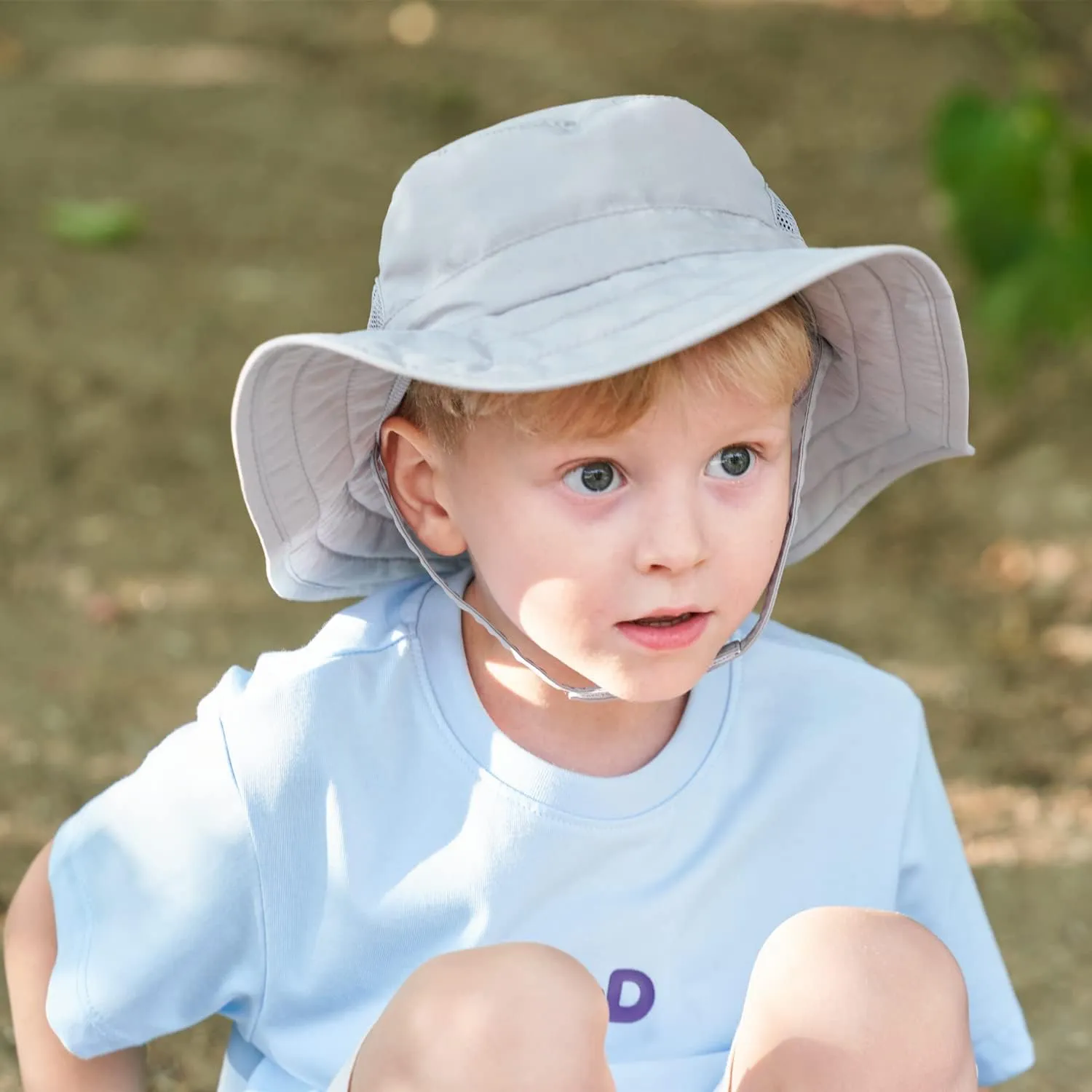 Connectyle Kids Sun Hat for Boys Girls Wide Brim Bucket Hat UPF 50  Sun Protection Hat Breathable Summer Beach Hat