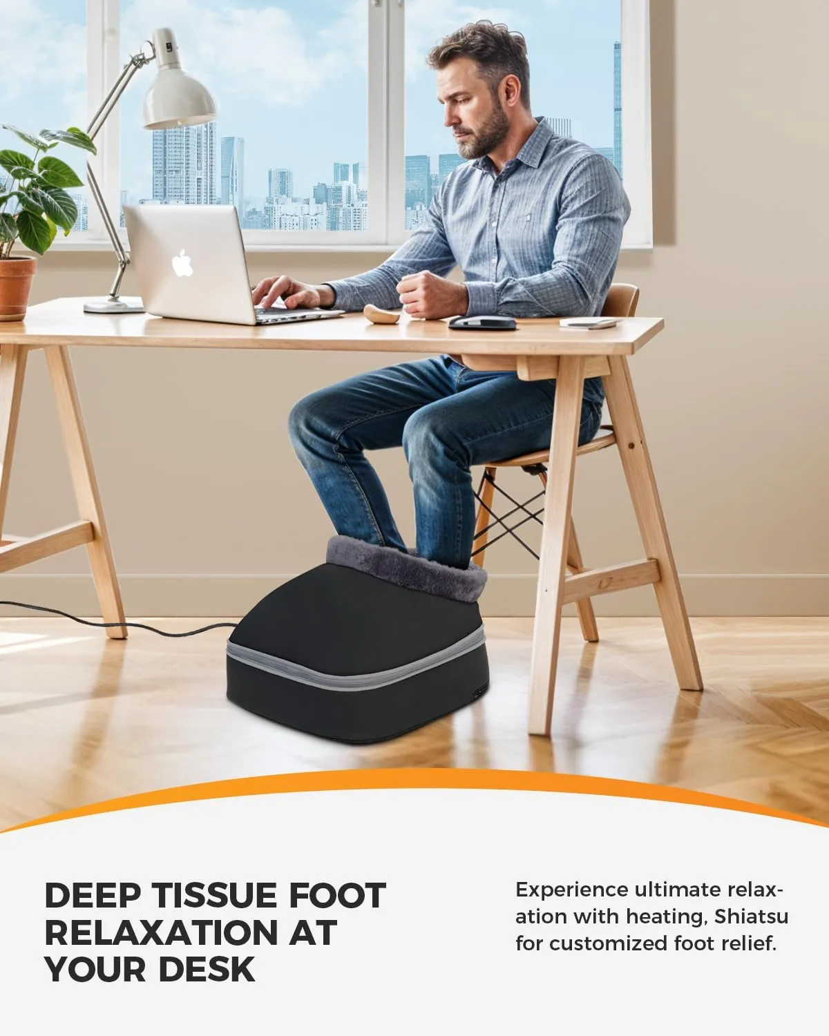 CooCoCo Upgraded FSA HSA Eligible Foot Warmer, Gifts for Mom, Shiatsu Foot Massager with Heat for Plantar Fasciitis, Kneading Feet Massager for Pain Relief, Gifts for Women, Men, Size 13