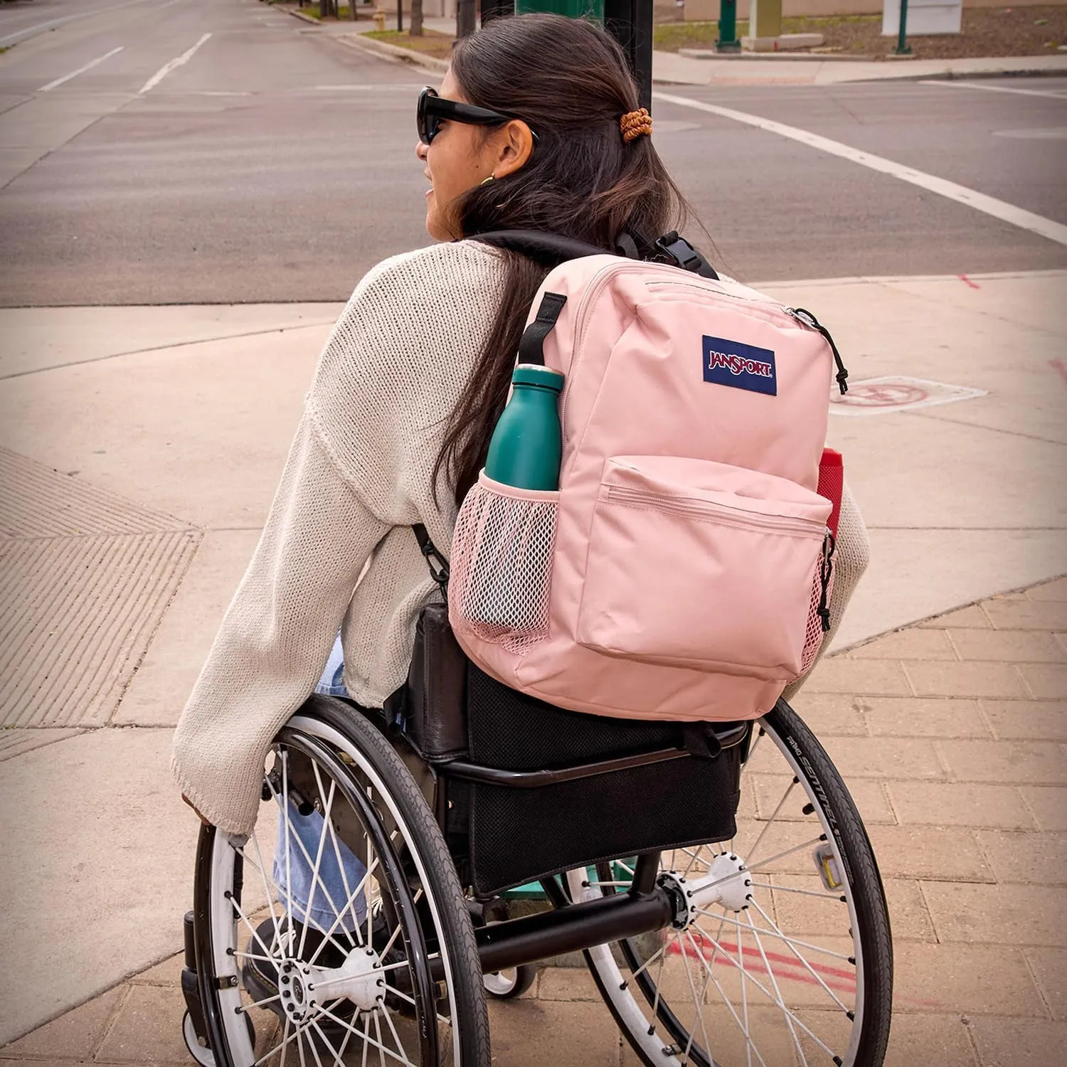 JanSport Central Adaptive Backpack ?C Wheelchair & Walker Compatible, Tuck-Away Shoulder Straps, Adjustable Backrest Loops & Anchor Straps, Iconic Design, Luau Life