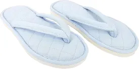 ofoot Women's Cozy Cotton House Slippers Thong Flip Flops Memory Foam Insole Open Toe Indoor Slip On Shoes