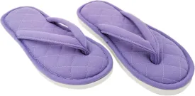 ofoot Women's Cozy Cotton House Slippers Thong Flip Flops Memory Foam Insole Open Toe Indoor Slip On Shoes